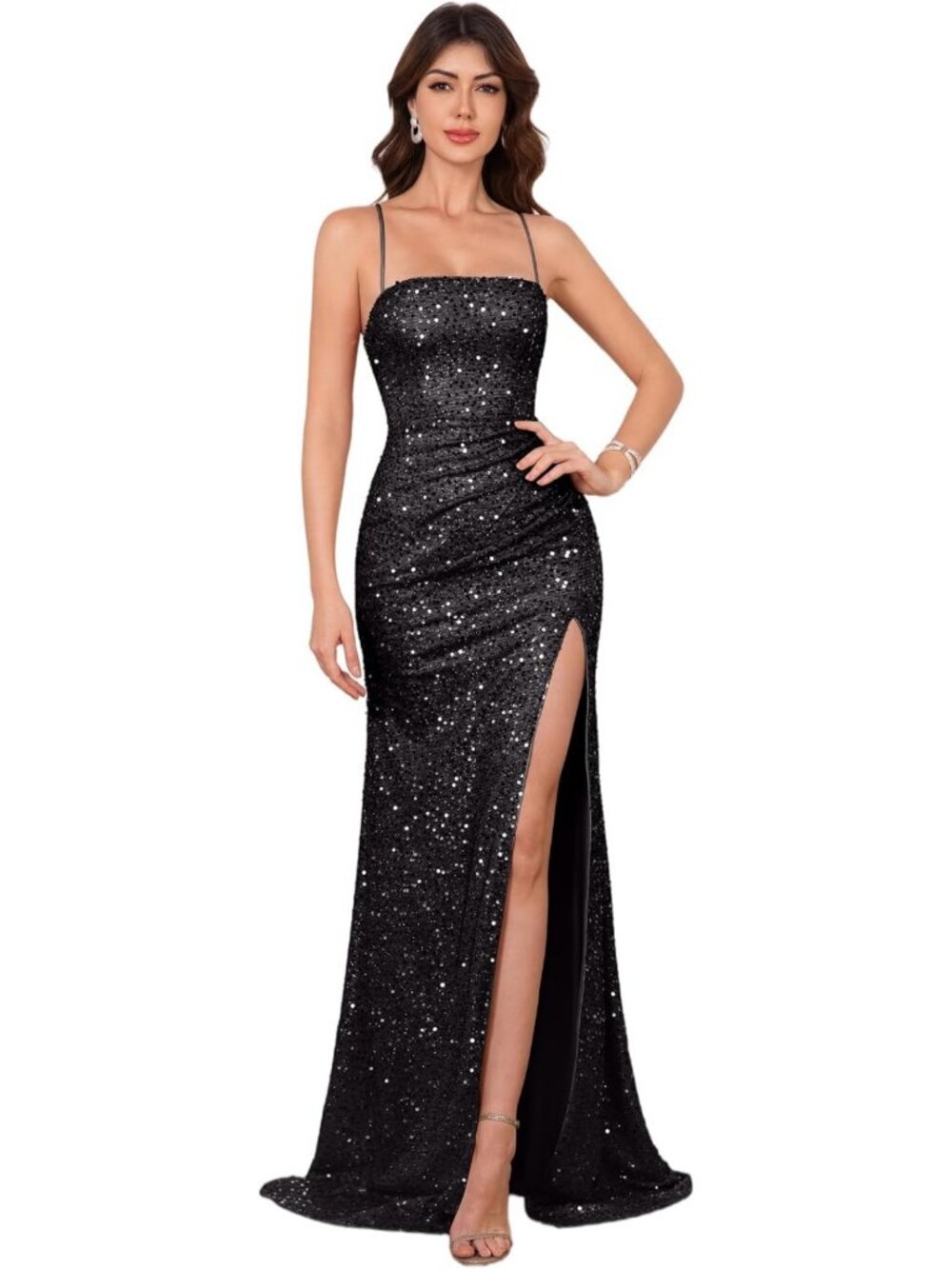 Sequin Evening Prom Dress for Women | Formal Gala Gown | Elegant Party Wear